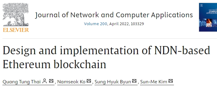 Design and implementation of NDN-based Ethereum blockchain